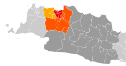 Location of Jakarta metropolitan area