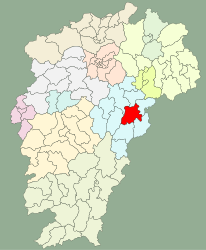 Contea di Nancheng – Mappa