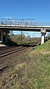 La ligne des Aubrais - Orléans à Montauban-Ville-Bourbon en 2016.