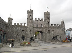 Macroom Castle entrance and cannons