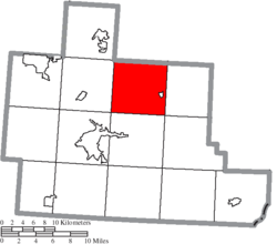 Location of Ames Township in Athens County