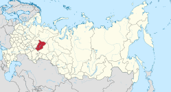 Perm krajs beliggenhed i Rusland