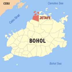 Peta Bohol dengan Getafe dipaparkan