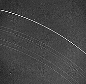 Voyager 2 photo of the Rings of Uranus