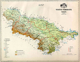 Comitato di Verőce – Mappa