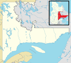 Lac-John is located in Côte-Nord region, Quebec