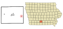 Location of Woodburn, Iowa