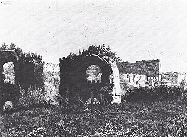 Arcades de l'aqueduc de Claude, 1902 (Eau-forte ; 29,5 x 40 cm), Liège, Musée de La Boverie