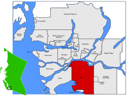 Location of Surrey