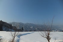 長野市芋井地区における積雪（同市入山、2014年2月25日撮影）