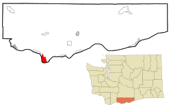 Location of Dallesport in Klickitat County, Washington