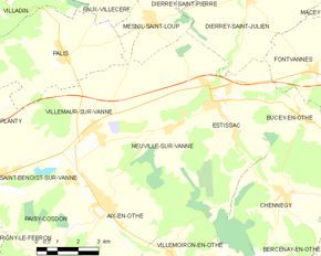 Poziția localității Neuville-sur-Vanne