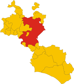 Caltanissetta within its province