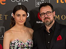 Sandra Escacena y Paco Plaza durante la gala de los Premios Goya de 2018