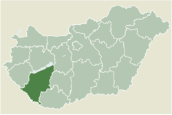 Location of Nagyberény