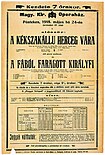 A Bartók-mű ősbemutatójának plakátja