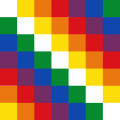 La Wiphala, drapeau de certaines régions andines.