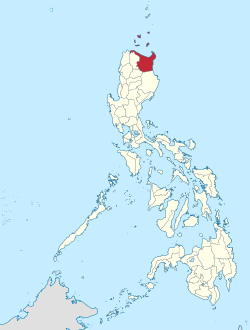 Mapa ng Pilipinas na magpapakita ng lalawigan ng Cagayan