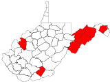 County distribution map.