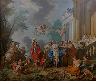 Roger arrivant dans l'île d'Alcine, 1740 Hyacinthe Collin de VermontMusée de Grenoble