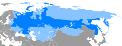 Verspreiding van Russies