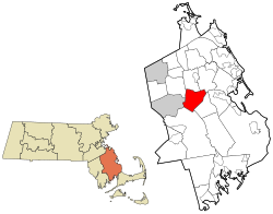 Location in Plymouth County, Massachusetts