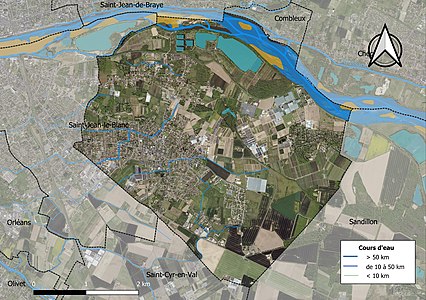 Carte orthophotographique de la commune en 2016.