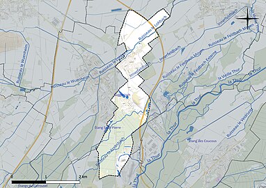 Carte hydrographique de la commune.