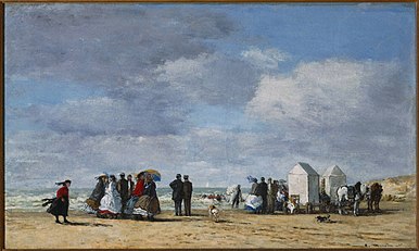 Eugène Boudin, The Beach at Trouville, 1865, Princeton University Art Museum