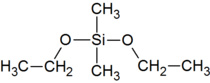 Structural formula of dimethyldiethoxysilane