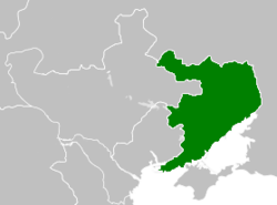 Map of the territory claimed by the Donetsk–Krivoy Rog Republic in March 1918 (in green)[citation needed]