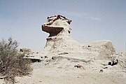 The Sphynx, rüzgâr tarafından aşındırılmış kaya formasyonu