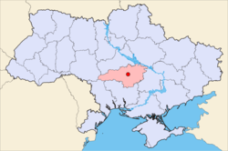 クロピヴニツキーの位置の位置図