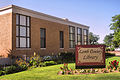 Lamb County Library in downtown Littlefield across from the First Baptist Church