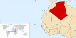 Localización de Argelia