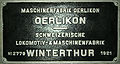 Plaque signalétique d'un tracteur MFO à accumulateur (1921).