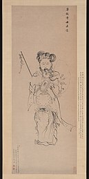 准提佛母法像图 轴 - 陈洪绶 (1620年; 明)