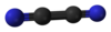 Ball and stick model of cyanogen