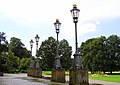 Lanterne di fronte al Wilhelm-Busch-Museum del Georgengarten, Hannover