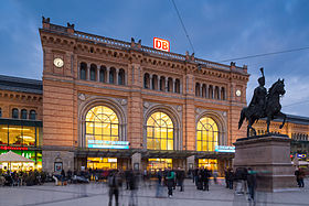 Hannovers Hauptbahnhof am Ernst-August-Platz