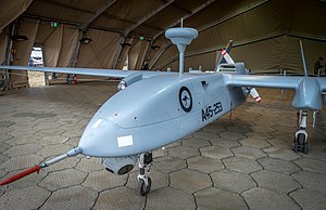 One of No. 5 Flight's Herons on display at the Centenary of Military Aviation 2014 airshow