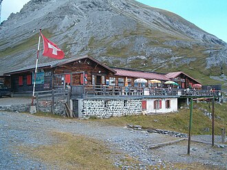 Restaurant auf dem Strelapass