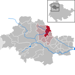 Tidigare läge för kommunen Schlotheim i Unstrut-Hainich-Kreis