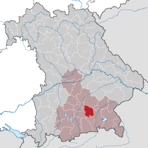 Li position de Subdistrict Ebersberg in Bavaria