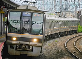 JR Kyoto-lijn op de kaart