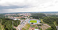 Le stade vu des tremplins.