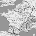 نقشه گول در حدود ۵۸ قبل از میلاد