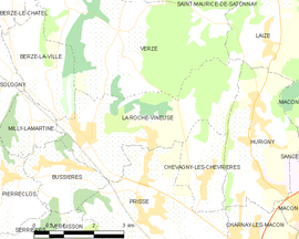 Mapa obce La Roche-Vineuse