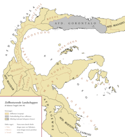 Native states of Central Sulawesi under the administration of Dutch East Indies in 1941, including Banggai.