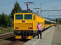 RegioJet's CEO Radim Jančura in front of a train serving the Havířov - Prague route.